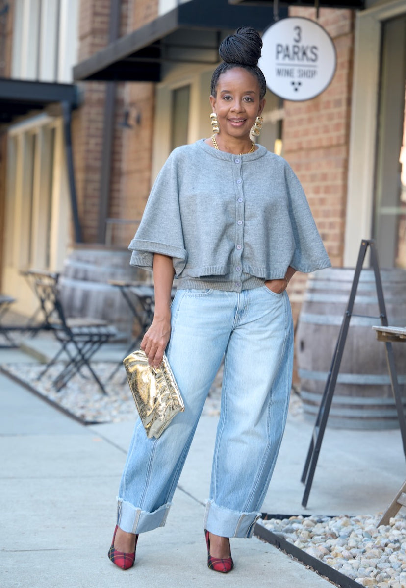 Button Front Caplet Sweater -FINAL SALE – pinkskyboutique.com