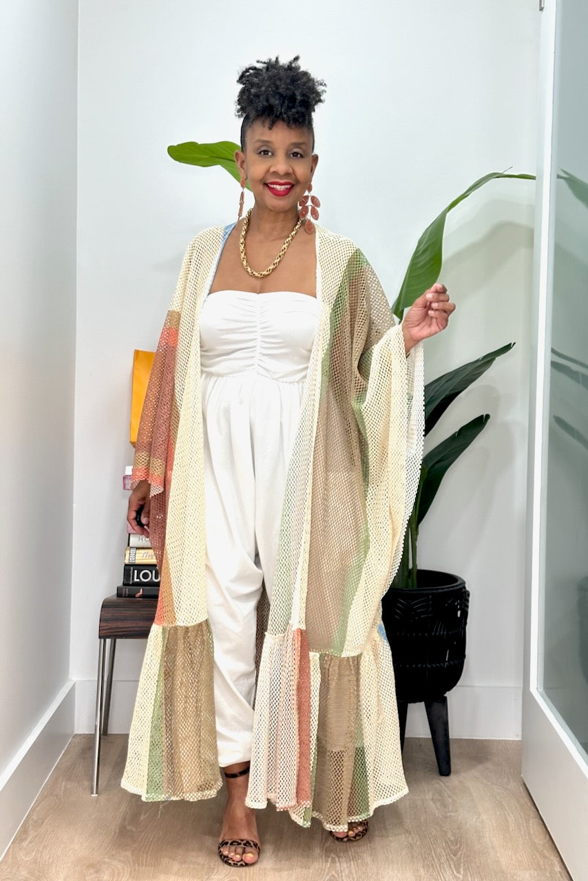 Stripe Mesh Duster – pinkskyboutique.com