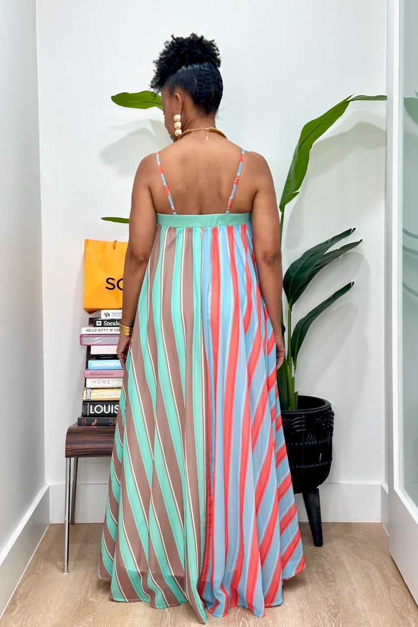 colorblocked maxi dress Bright On Time Off White Colorblock Shop the Mint Designed with a halter neckline and adjustable tie AMI COLORBLOCK MAXI DRESS |