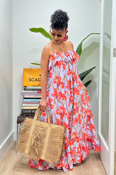 flowy dress sale Simply Charmed Short Sleeve Maxi Dress- Ivory main image 1