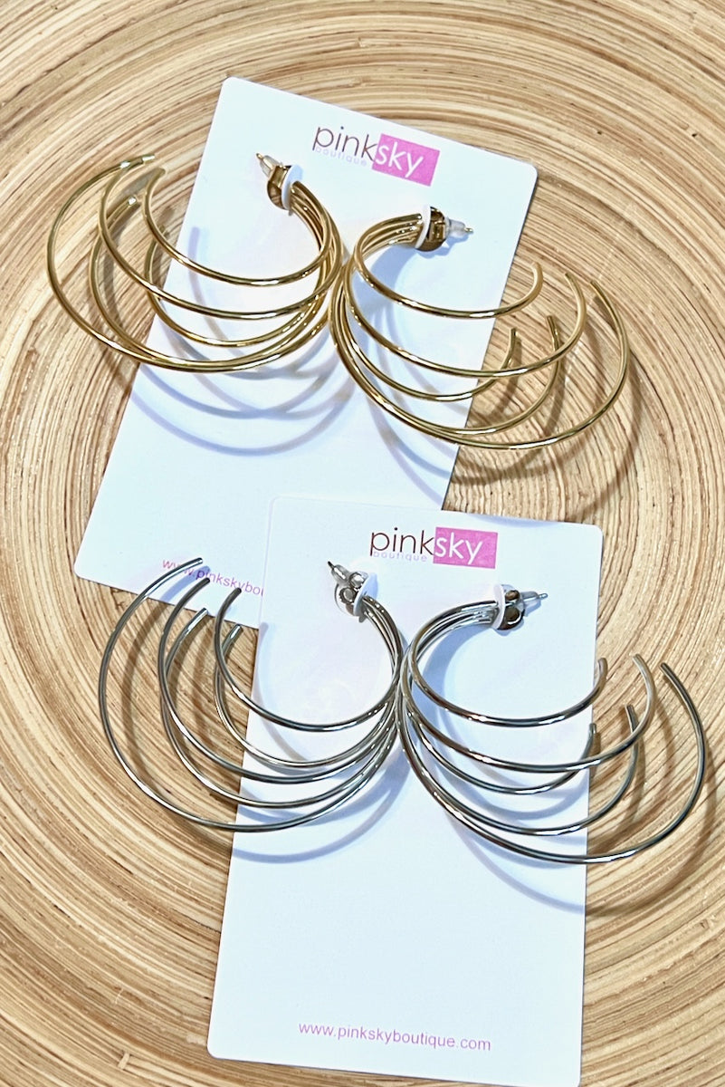 5 Wire Open Hoop -Small/ 2 Colors – pinkskyboutique.com