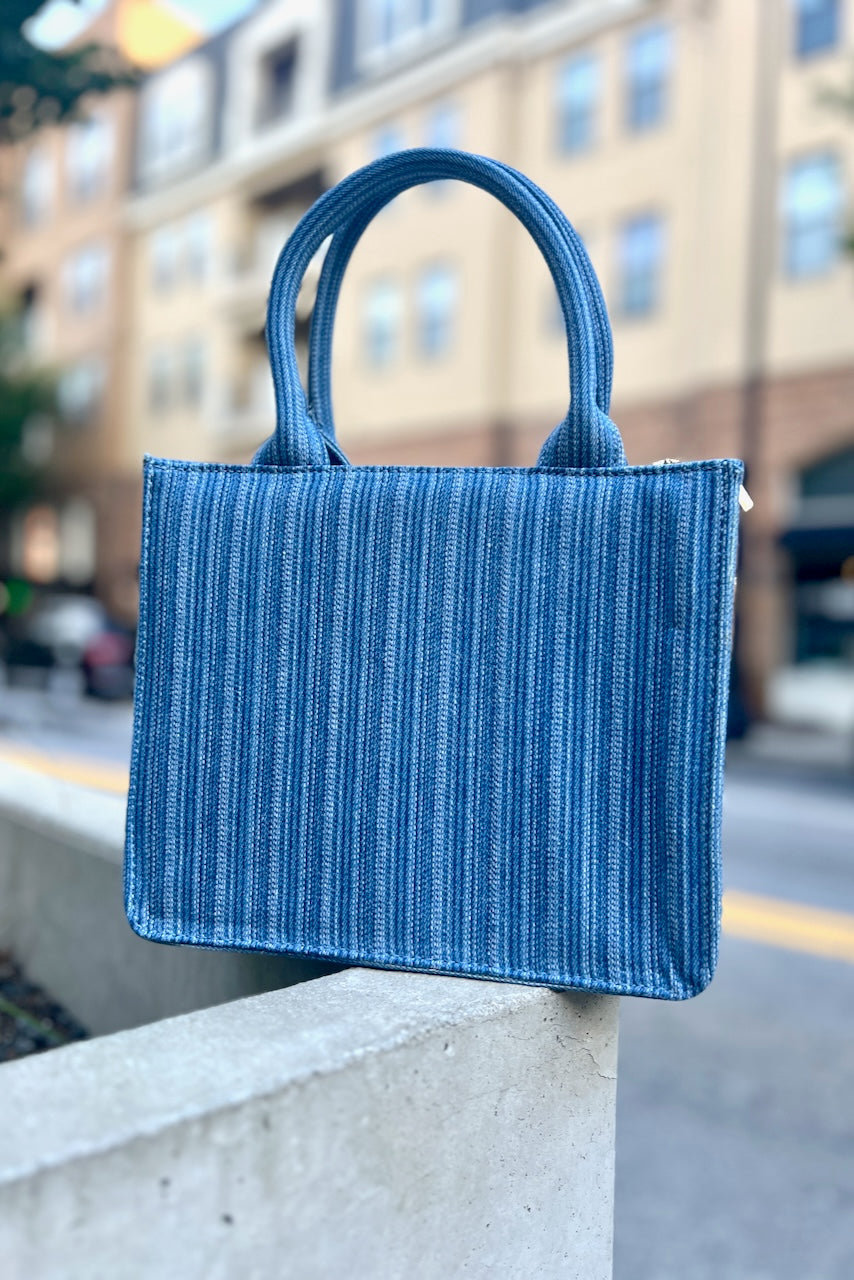 ★SUNNEI★ Plisse Stripe Tote Bag Brown Multi CACCXBAG041TAP Striped Box Tote Bag – ShoreBags